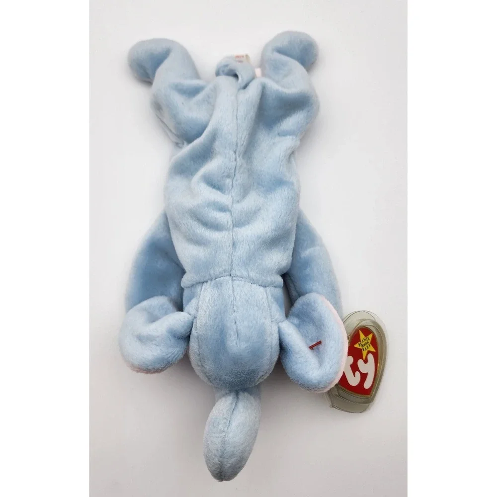 TY Beanie Baby - PEANUT the Elephant (light blue) (9‎ inch)
